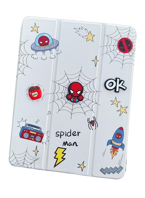 Ecosystem iPad Case, 3D Cartoon Silicon Flip Cover with Pencil Holder, Compatible with iPad Air 4\5\6 air 11 2024 pro 10.9\11, Kids Design