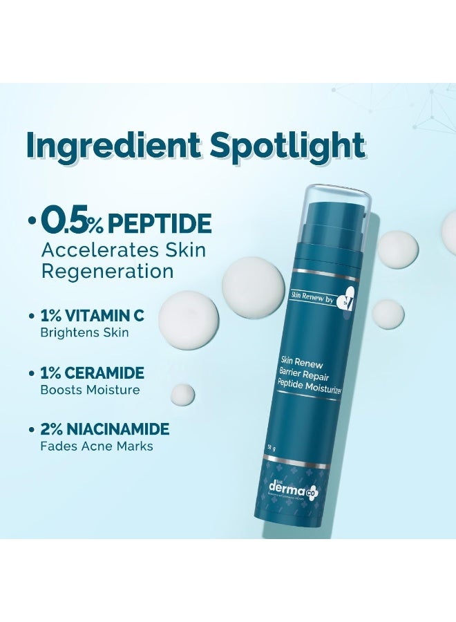 Derma The Derma Co. x Dr.V Barrier Repair Peptide Moisturizer - 50ml | Repairs & Strengthens Skin | Vitamin C | Aids Regeneration | Deeply Moisturizes - Image 3