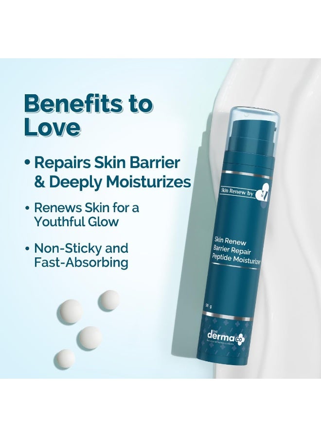Derma The Derma Co. x Dr.V Barrier Repair Peptide Moisturizer - 50ml | Repairs & Strengthens Skin | Vitamin C | Aids Regeneration | Deeply Moisturizes - Image 4