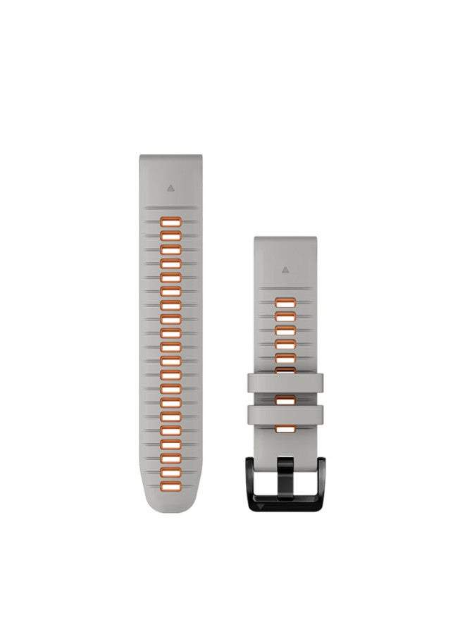 Garmin Gray/orange Dual-color Silicone Quick-release Watch Strap , Compatible With S70/f7pro/epix Pro - Image 3