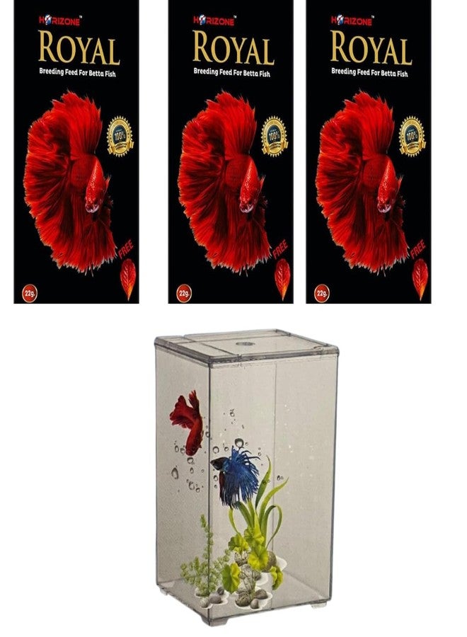 KSH STORE متجر KSH ® مسحوق غذاء تربية أسماك بيتا هوريزون رويال، بنكهة المأكولات البحرية، 22 غرام، عبوة من 3 قطع - Image 2