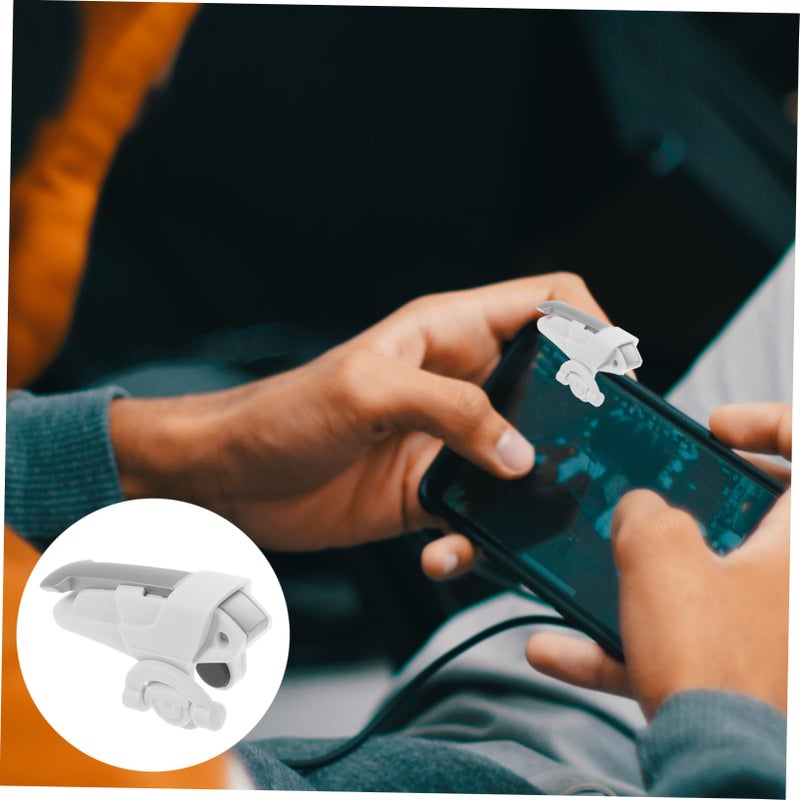 Mobile Game Trigger Controller 2 Pcs Black Enhanced Shooting Experience Easy Install Non Slip Pads - Image 4
