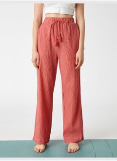KOTON Cotton Detail Palazzo Yoga Sweat Bottom  - Image 3