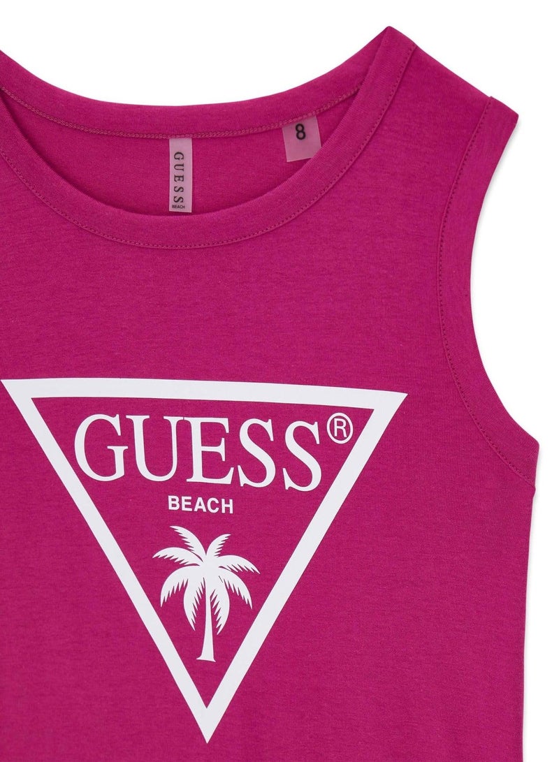 GUESS Youth Logo Sleeveless Mini Dress - Image 4