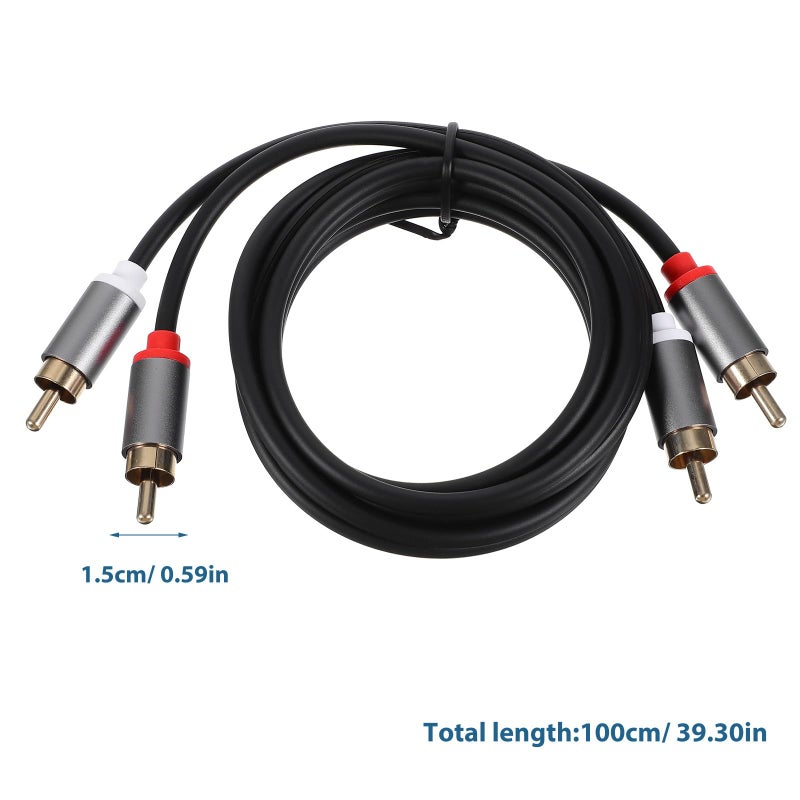 2 RCA to 2 RCA Stereo Audio Video Cable 1 Meter for Home Theater DVD Player Amplifier Subwoofer - Image 3