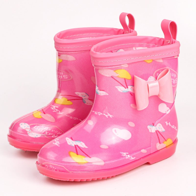 Export Creative Flower Cloth Children Rain Shoes Boots Water Sleeve Rubber Shoes Non-Slip Soft Bottom Light A Generation Of Hair - Image 1