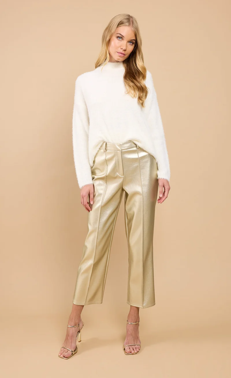 Gold PU Trousers