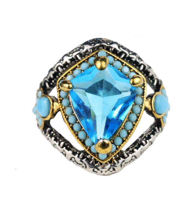 RUVEE Islamic & Turkish Design Stainless Steel Religious Metallic Plated Rings for Men & Boys - Image 1