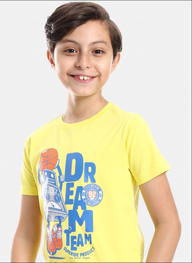 DIADORA Boys Printed Cotton T-Shirt - Image 4