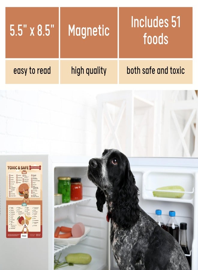 Infassic Food Dogs Shouldn’t Eat Magnet | List of Toxic and Safe Food for Dogs Chart | Food Canines Can & Cannot Eat Magnetic Cheat Sheet | Can My Pet Consume This | Harmful Human Food for Pets - 5.5” x 8.5” - Image 4