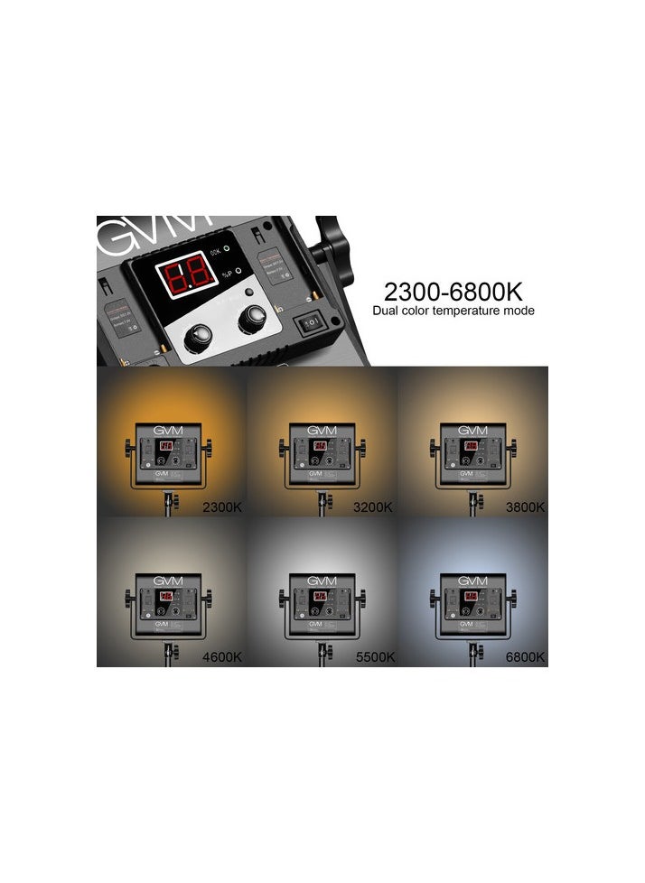 GVM Great Video Maker GVM 560AS Bi Color LED Light Panel 3 Light Kit  - Image 4
