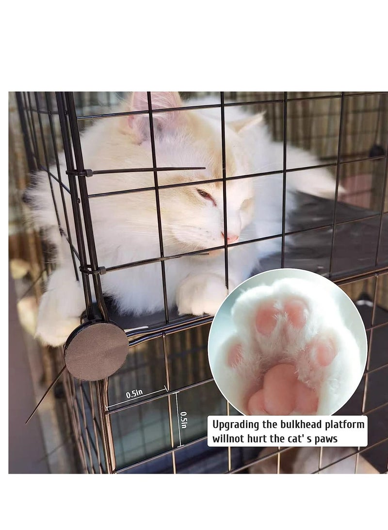 2 Tier Cat Cage Indoor Cat Enclosures Crate DIY Pet Playpen Detachable Dense Metal Wire Ferret Cage Indoor Cat Kennels for Kitten Puppy Bunny Exercise - Image 3