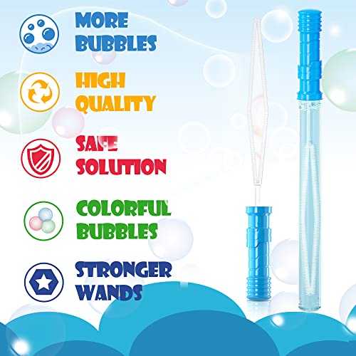 Inscraft 30 Pack 14’’ Big Bubble Wands, 8 Colors 1 hole wands x30 for Summer Toy, Outdoor/Indoor Activity, Easter, Birthday, Graduation, Bubbles Party Favors for Kids - Image 4