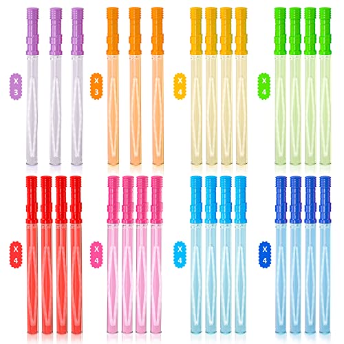 Inscraft 30 Pack 14’’ Big Bubble Wands, 8 Colors 1 hole wands x30 for Summer Toy, Outdoor/Indoor Activity, Easter, Birthday, Graduation, Bubbles Party Favors for Kids - Image 2