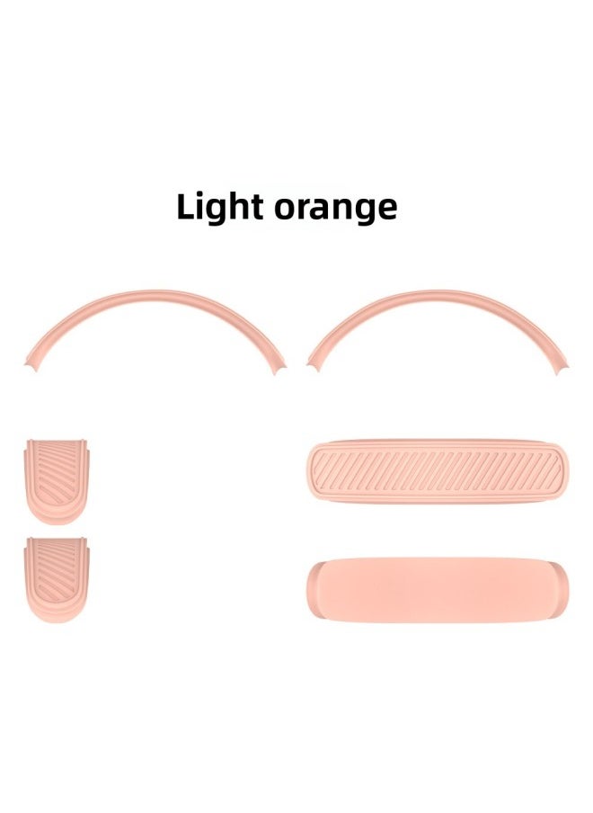 Generic - Suitable For Apple AirPods Max Wireless Bluetooth Headset Beam Silicone Protective Cover Dustproof Protective Net-Color:T1 Light Orange-Applicable Model:For Apple AirPods Max - Image 1