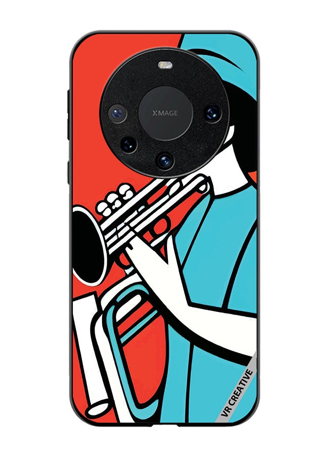 VR CREATIVE Protective Case Cover For Huawei Mate 60 Jazz Trumpeter Recital Design Multicolour - Image 1