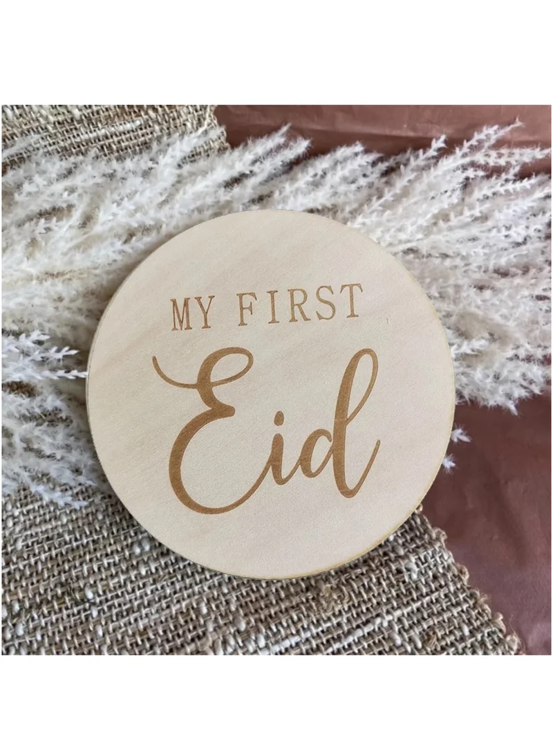 Lion Llama  First Eid Wooden Sign Baby Milestone Plaque Newborn Photoshoot | Ramadan Decor |EID Décor  | Best Price UAE