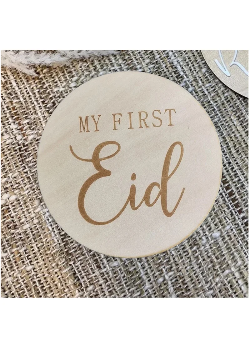 Lion Llama  First Eid Wooden Sign Baby Milestone Plaque Newborn Photoshoot | Ramadan Decor |EID Décor  | Best Price UAE