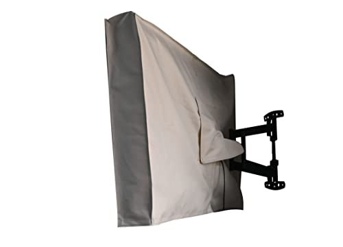 acoveritt Outdoor 60"-65" TV Set Cover,Scratch Resistant Liner Protect LED Screen Best-Compatible with Standard Mounts and Stands (Beige) - Image 4