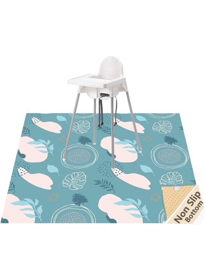 Womumon WOMUMON Splat Mat for Under High Chair/Arts/Crafts, Washable Spill Mat Waterproof Anti-Slip Floor Protector Splash Mat, Messy Mat and Table Cloth - Image 1