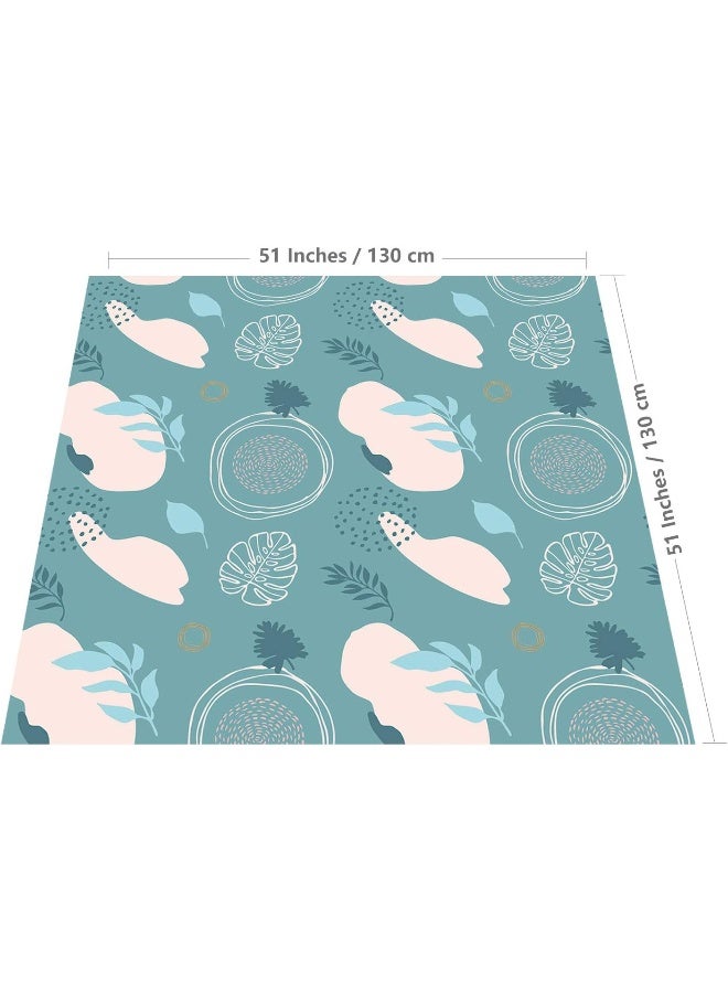 Womumon WOMUMON Splat Mat for Under High Chair/Arts/Crafts, Washable Spill Mat Waterproof Anti-Slip Floor Protector Splash Mat, Messy Mat and Table Cloth - Image 2