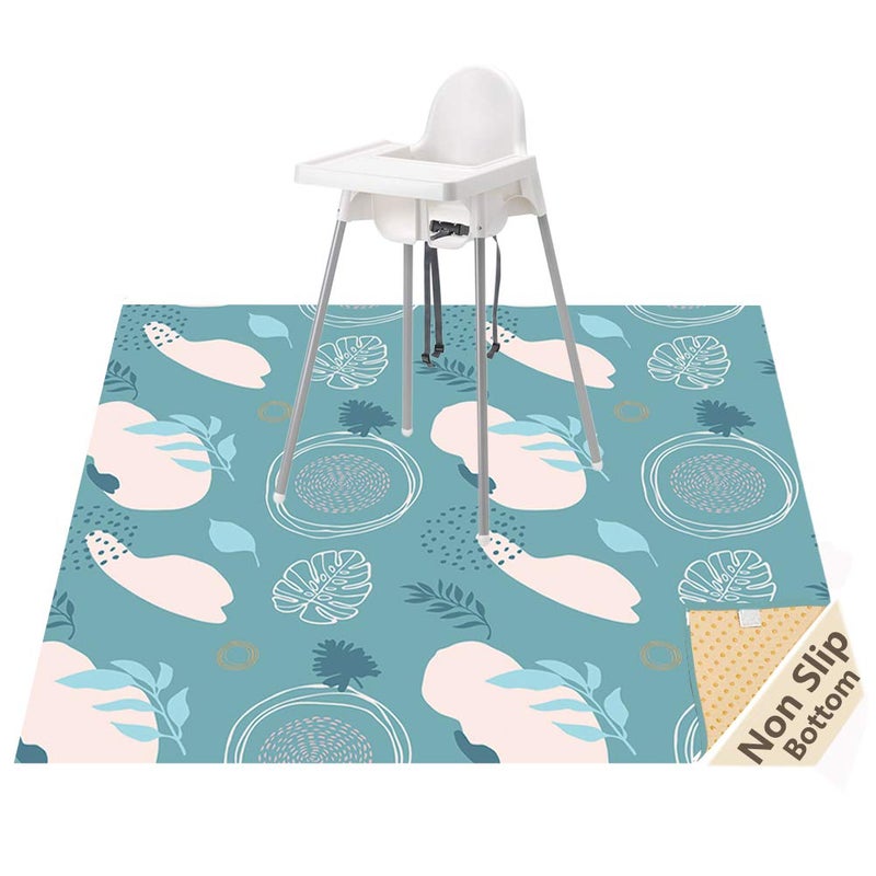 Womumon Splat Mat for Under High Chair/Arts/Crafts, WOMUMON Washable Spill Mat Waterproof Anti-Slip Floor Protector Splash Mat, Messy Mat and Table Cloth - Image 1