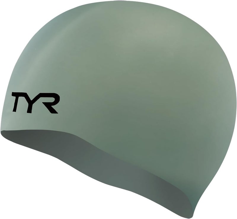 TYR Stealth-X Wrinkle-Free Silicone Adult Racing Swim Cap - Image 1