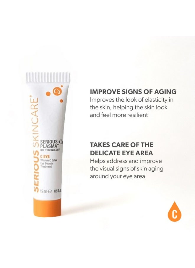 سيريوس سكين كير Serious Skincare - Serious C3 Vitamin C Plasma Night Trio Set - كريم الليل C-Restore، علاج تجميل العيون C ومنظف الوجه C Clean - الخطوط الدقيقة، البشرة الجافة الناضجة - بشرة أكثر نعومة وإشراقًا  - Image 4
