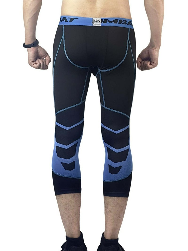 Basketball Sports Tight Fitness Pants High Elastic Compression Breathable Bottoming Cropped Pants Running Track And Field Training Cycling Equipment - Image 3