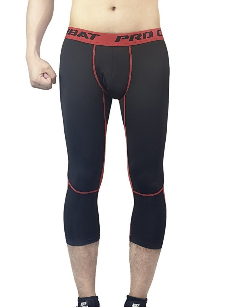Basketball Sports Tight Fitness Pants High Elastic Compression Breathable Bottoming Cropped Pants Running Track And Field Training Cycling Equipment - Image 4