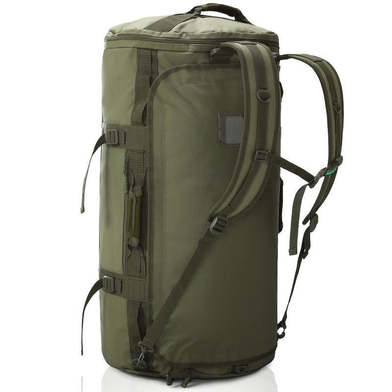 Haimont Large Duffle Backpack Bag for Men Travel, Heavy Duty Duffel Bags with Shoes Compartment for Long Trip, Camping, Water-resistant, 90L, Army Green - Image 1
