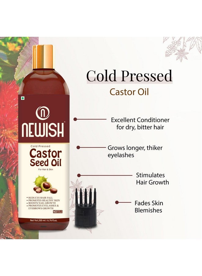Newish Cold Pressed Castor Oil for Hair Growth, Skin & Eyebrows |Pure & Organic Arandi Oil |Promotes Thicker, Longer Hair & Repairs Cracked Heels - 200ml - Image 5