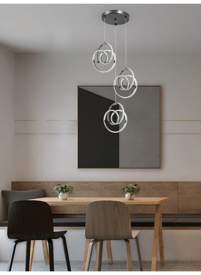 Best Power Modern LED Pendant Light 6547-3 with 3-Ceiling Lamps and 3 Lighting Levels, 140cm Adjustable Length, 80W – Sleek Pendant Light for Living Room, Dining Room, Bedroom, and More  - Image 1