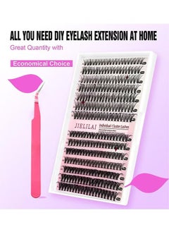 Joyeworld 30D and 40D Combination Lightweight Natural Volume False Eyelashes with Waterproof Eyelash Adhesive and Sealant and Cluster Eyelash Tweezers DIY Eyelash Extension Kit  - Image 3