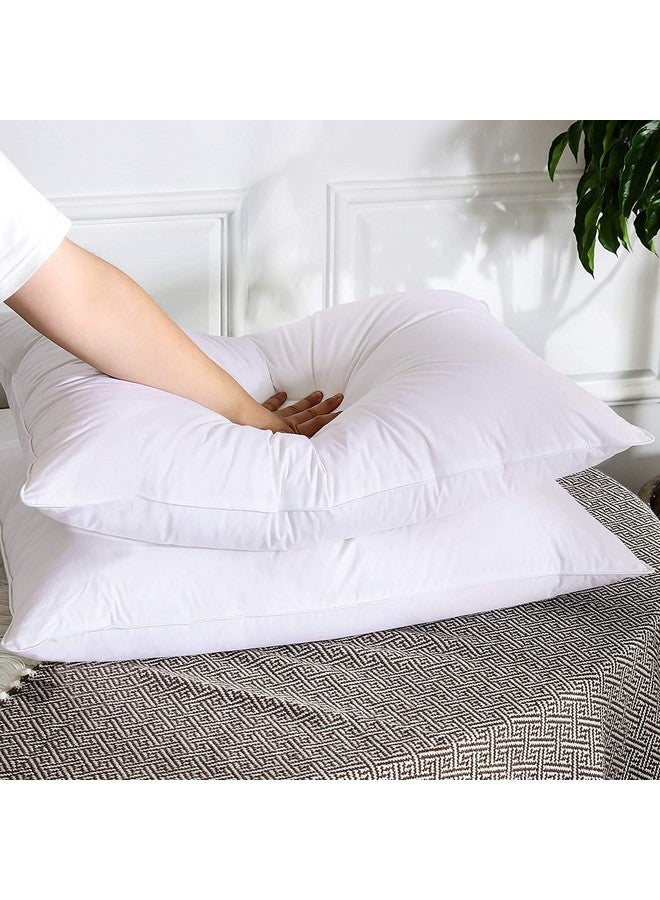 JY Reliance Microfiber Feeling Satin Stripe White Fabric Bed Pillow for Sleeping (Pack of 2) (16'' X 26'') - Image 2