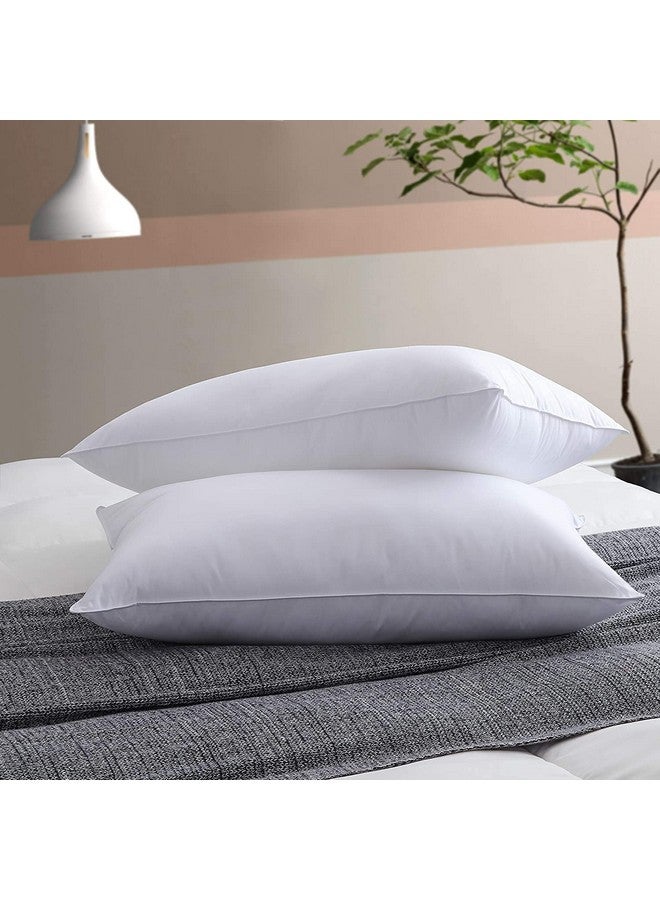 JY Reliance Microfiber Feeling Satin Stripe White Fabric Bed Pillow for Sleeping (Pack of 2) (16'' X 26'') - Image 3