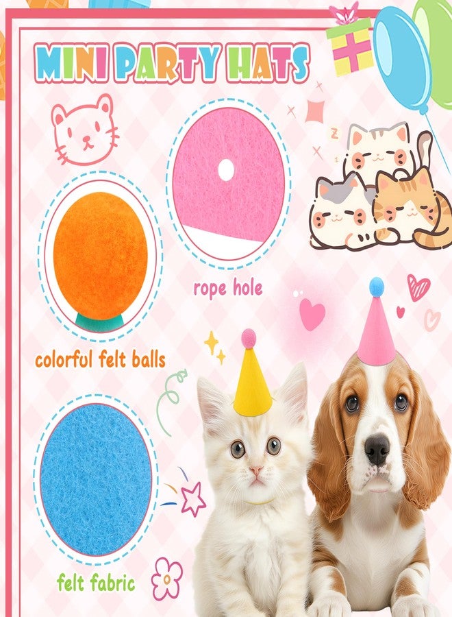 Windspeed 24P Mini Party Hat for Stuffed Animal Birthday Hats for Small Medium Dogs Cat Puppies Birthday Christmas Party Decoration, Felt Material - Image 3