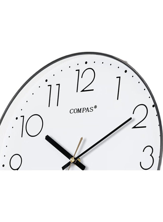 Compas Radio-Controlled Clock, Automatic Time Synchronization, Quiet Wall Clock For Classroom And Living Room, Wall-Mounted, C6219Ay Piano Black, 35Cm - Image 1