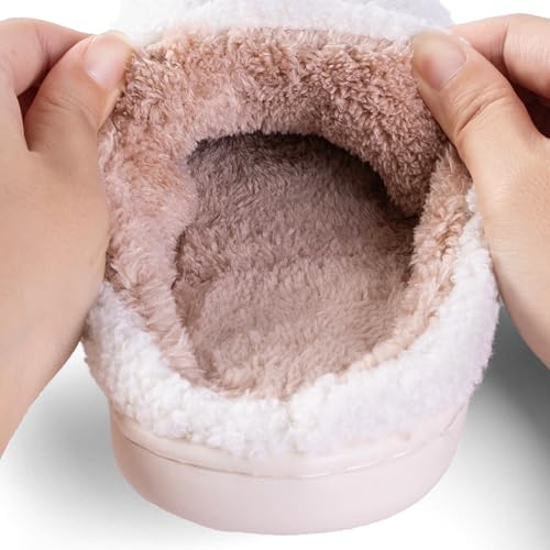 Tellrain Women Slippers Cute Pattern Big Heart Mushroom Warm Soft Bedroom Shoes Fuzzy Closed Toe Sandals Non Slip House Bedroom Slippers - Image 5