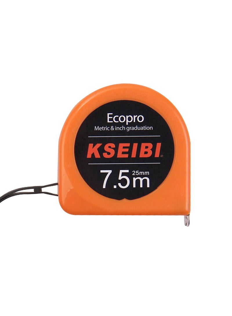 KSEIBI Measuring Tape EcoPro, Measuring Tape, Plastic, Orange, Steel Tape, Measurement Tool, Retractable, Tape Measure for Construction and Carpentry, Tailoring, Engineering and Surveying. - Image 3