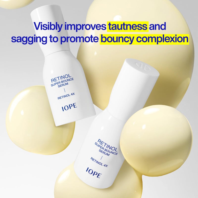 IOPE Retinol Super Bounce Serum | Korean Retinoid Eye Treatment for Anti-Aging, Beginner Friendly, Reduction in Fine Lines & Wrinkles, Firming and Rejuvenating, Daily Glow Routine, 1.01 Fl Oz. - Image 4