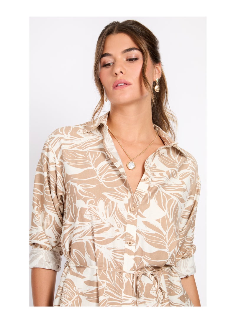 Little Mistress Printed Tie Detailed Top  - Image 3
