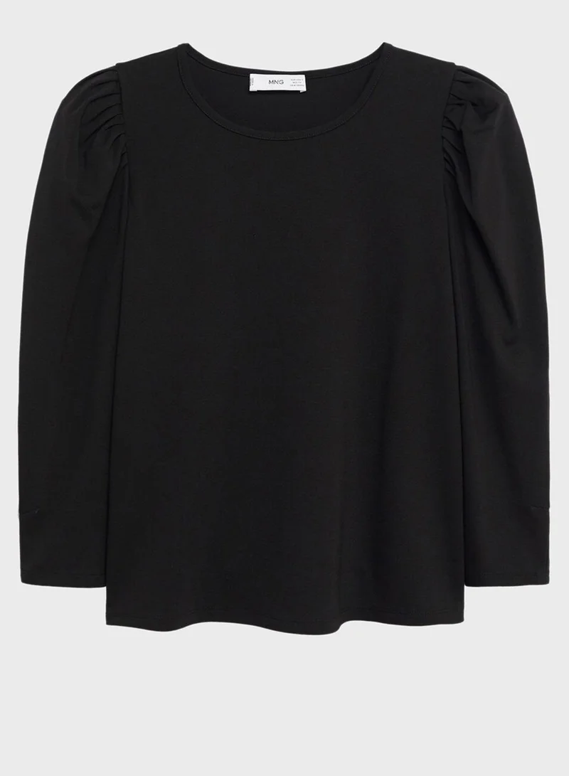 MANGO Puff Sleeve Top