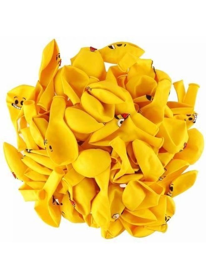 Loquat 100-Piece Smiley Face Emoji Party Balloons Set - Image 3