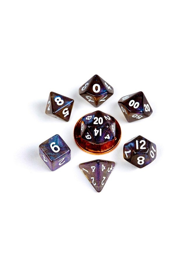 Metallic Dice Games Stardust Galaxy 10mm Mini Poly Dice Set