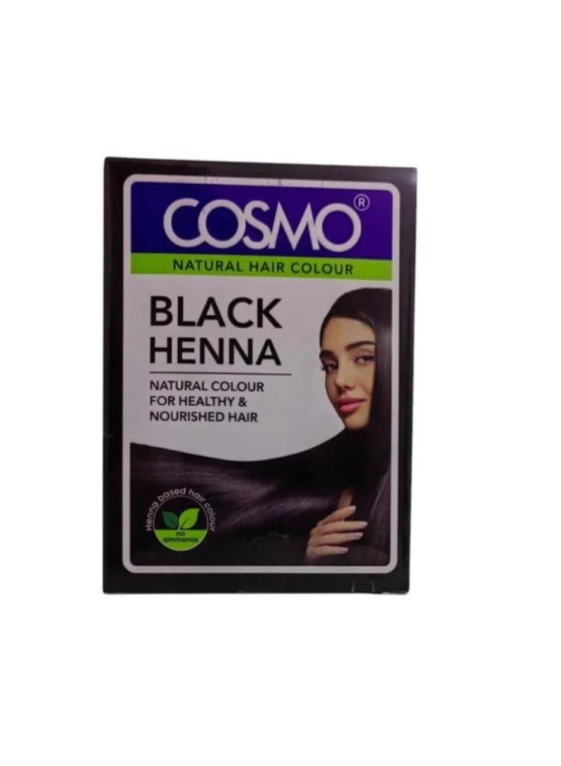 كوزمو مسحوق الحناء للشعر الطبيعي اسود ناعم