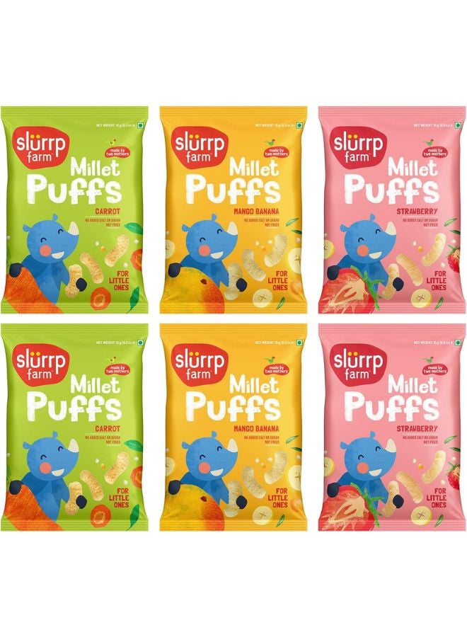 Baked Teething Puffs In Yummy Flavours Carrot, Strawberry, Mango Banana