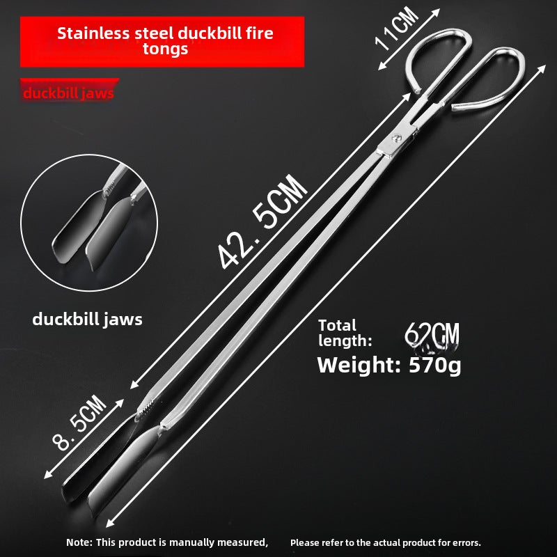 Stainless Steel Litter Picking Tweezers 62cm duckbill garbage clip [stainless steel]] 