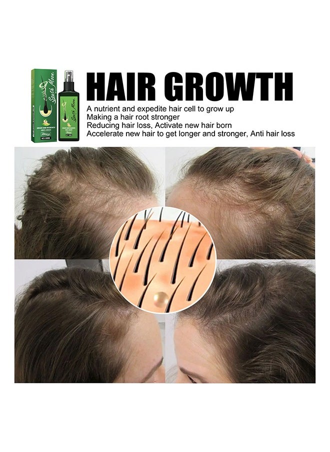 SOUTH MOON - Ginger Hair Regrowth Green Ginger,Hair Nourishing Growth Spray, Green Ginger Hair Regrowth Spray, Moisturizing Fast Growth Anti-Defixation Spray Growth Solution, Organic Growth Plus Nourishing Ginger Spray for Men and Women(100ML) - Image 1