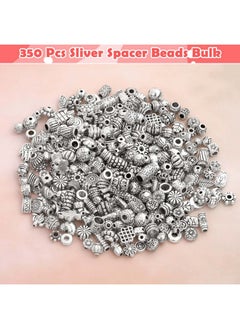 cridoz 350 Pcs Silver Spacer Beads For Jewelry Making Mixed Bulk Random Styles Metal Beads For Bracelets Necklace Earring Jewelry Making  - Image 2
